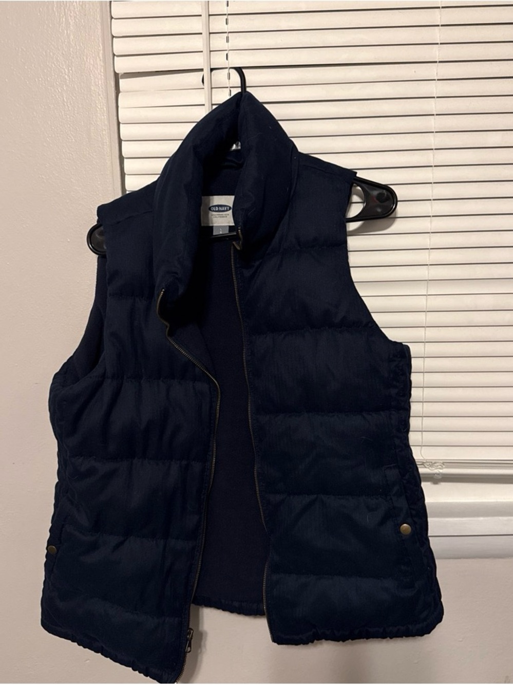 Nautica Navy Quilted Puffer Vest - Women